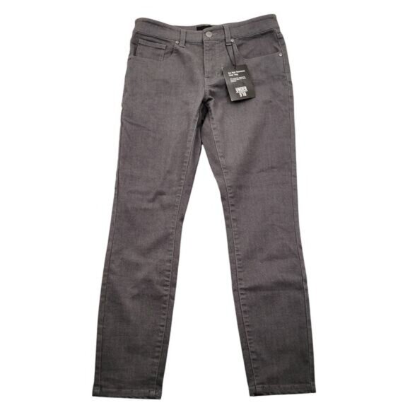 Under 5'10 Jeans NEW Men's 28X27 Dyed Charcoal Stretch Denim Slim Leg Mid Rise - Picture 2 of 10